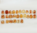 Эксклюзив! Набор из 26 агатов - «Алфавит» 90 карат 