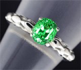 Кольцо c цаворитом гранатом