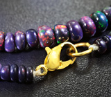 Колье из 169 кристаллический черных опалов 48 карат 