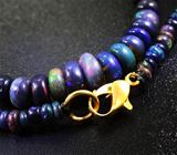 Колье из 171 кристаллический черных опалов 51 карат 