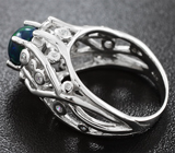 Серебряное кольцо с черным опалом Серебро 925