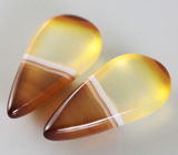 Пара пейзажных агатов 24,74 карат 