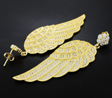 Серебряные серьги «Крылья Ангела» Серебро 925
