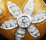 Замечательные серебряные серьги с цветной эмалью Серебро 925