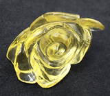 Миниатюра «Роза» из цельного резного цитрина 134,25 карат 