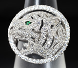 Оригинальное серебряное кольцо «Тигр»