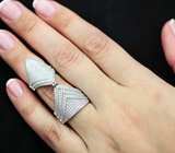 Оригинальное серебряное кольцо с кубиком циркония Серебро 925