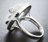 Впечатляющее серебряное кольцо «Тигр»