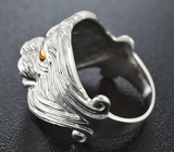 Серебряное кольцо «Лев» с цитринами Серебро 925