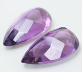 Пара насыщенных аметистов 11,21 карат 