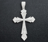 Замечательный серебряный кулон-крест Серебро 925