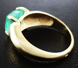 Золотое кольцо с уральским изумрудом авторской огранки 2,35 карат Золото