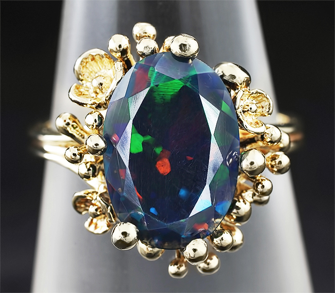 Кольцо С Черным Опалом Купить