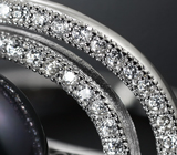Замечательное серебряное кольцо с цветной жемчужиной Серебро 925
