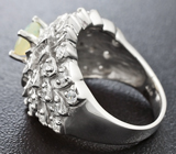 Эффектное серебряное кольцо с эфиопским опалом Серебро 925