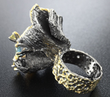 Серебряное кольцо с цитрином, топазом, сфеном и желтым сапфиром Серебро 925