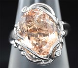 Золотое кольцо с крупным морганитом 7 карат Золото