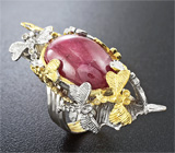 Серебряное кольцо с рубином Серебро 925
