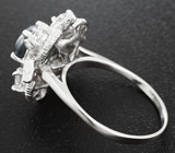 Прелестное серебряное кольцо со звездчатым сапфиром Серебро 925