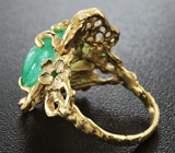 Золотое кольцо с изумрудами 6,3 карат и бриллиантами Золото