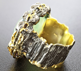Серебряное кольцо с пренитом Серебро 925