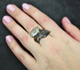 Серебряное кольцо с рутиловым кварцем Серебро 925