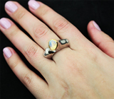 Серебряное кольцо с ограненным кристаллическим опалом Серебро 925