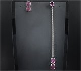 Серьги с родолитами гранатами