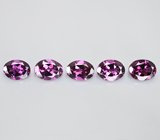 Серьги с родолитами гранатами