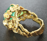 Золотой комплект с уральскими изумрудами 22,5 карат и бриллиантами Золото