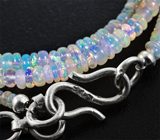 Серебряное колье из 277 эфиопских опалов 35+ карат Серебро 925