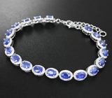 Элегантный серебряный браслет с синими сапфирами Серебро 925