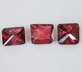 Спецпредложение от мастерской! Набор из 3 кристаллов рубиновой шпинели 3,2 карат + дизайн 