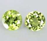 Пусеты с перидотами