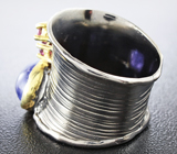 Серебряное кольцо c танзанитом и родолитами Серебро 925