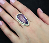 Серебряное кольцо с крупным аметистом Серебро 925