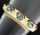 Золотое кольцо с александритами 0,53 карат и бриллиантами высоких характеристик Золото