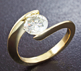 Золотое кольцо с муассанитом 1,34 карат Золото