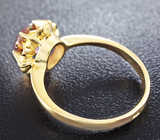Золотое кольцо с розовым муассанитом 1,35 карат Золото