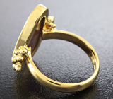 Золотое кольцо с роскошным австралийскими дублет опалом и бриллиантами Золото