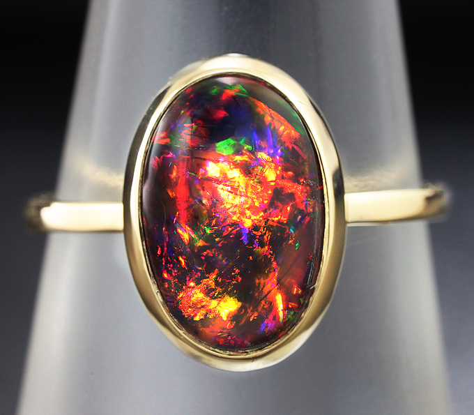 Кольцо С Черным Опалом Купить