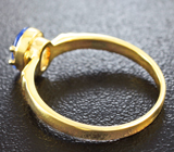 Золотое кольцо с васильковым сапфиром 0,84 карат Золото