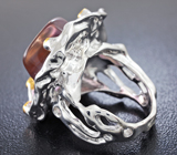 Серебряное кольцо с аметрином и цаворитами