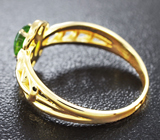 Золотое кольцо с уральским демантоидом 0,43, карат Золото