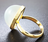 Золотое кольцо с лунным камнем 13 карат! Эффект «кошачьего глаза» Золото