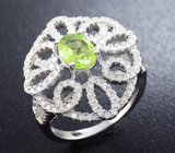 Серебряный комплект с перидотами