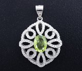 Серебряный комплект с перидотами