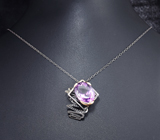 Серебряный кулон с аметистом + цепочка Серебро 925