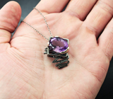 Серебряный кулон с аметистом + цепочка Серебро 925
