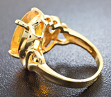 Золотое кольцо с ограненным огненным опалом 5,37 карат Золото